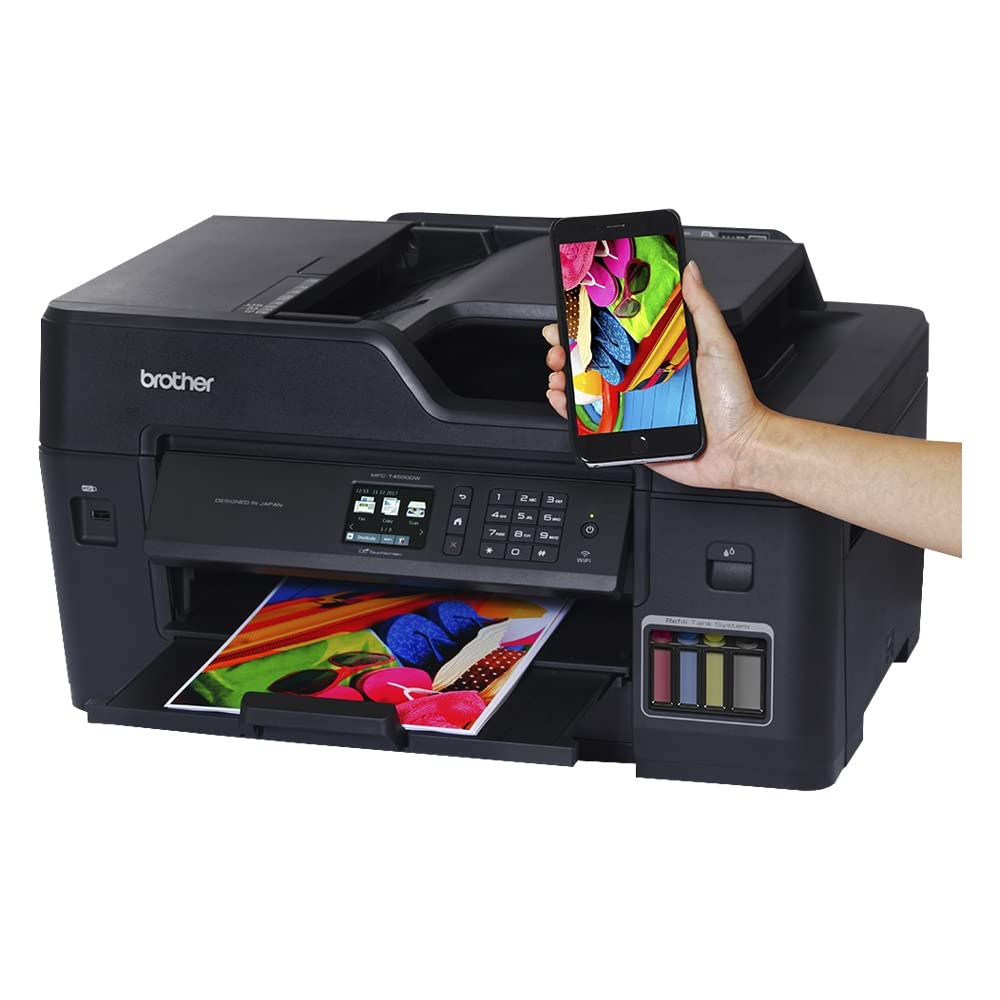 Brother Multifuncional MFC-T4500DW - 35 ppm Negro - 27 ppm Color - 1200x4800dpi - Wi-Fi - USB 2.0 - Ethernet - Dúplex - Negro