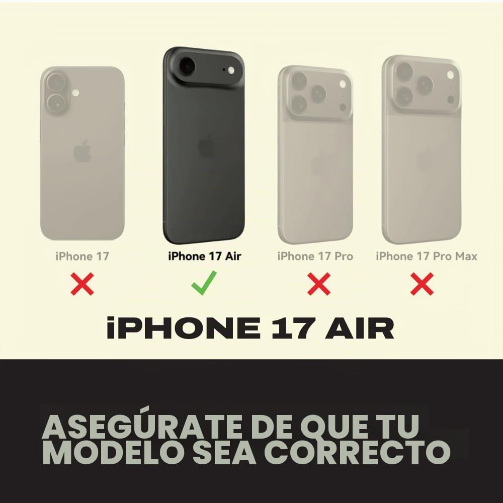 Funda Protectora iPhone 17 Air DEWALT Negro con Soporte Magnético para Hombre