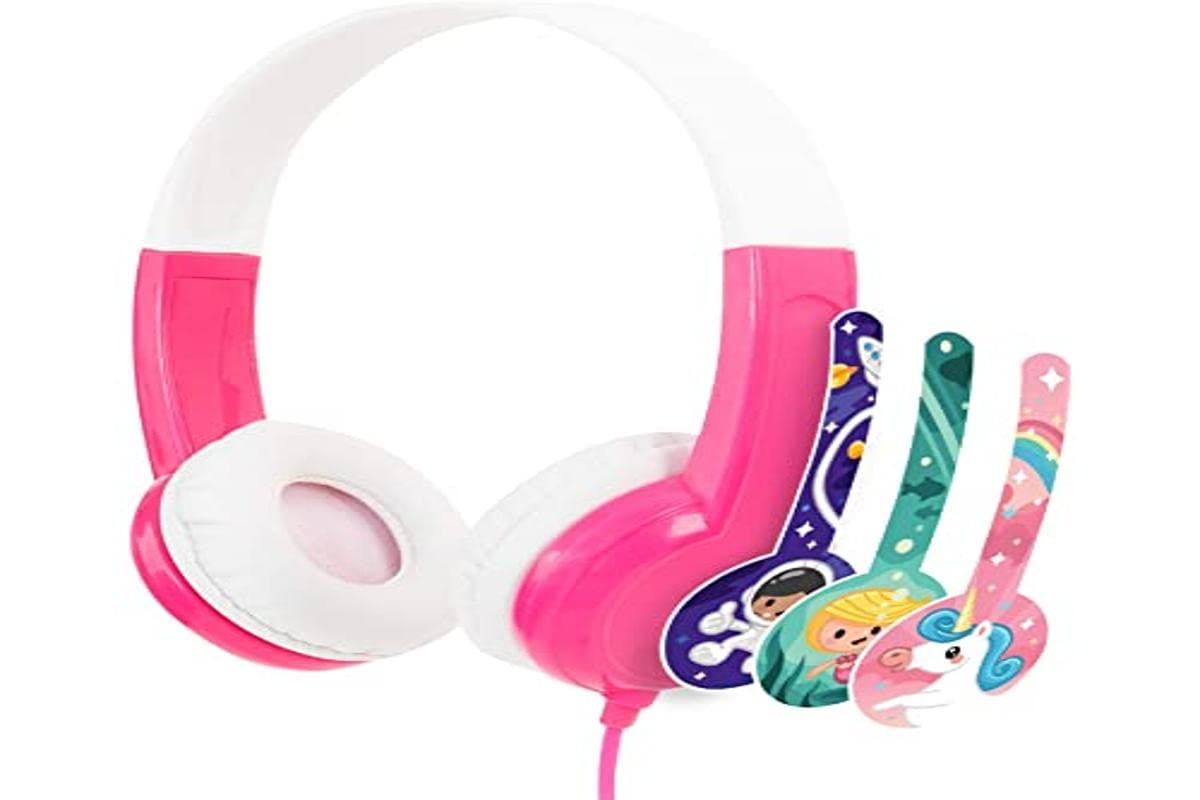 Audífonos ONANOFF BuddyPhones Rosas con Límite de Volumen y Protección para Niños