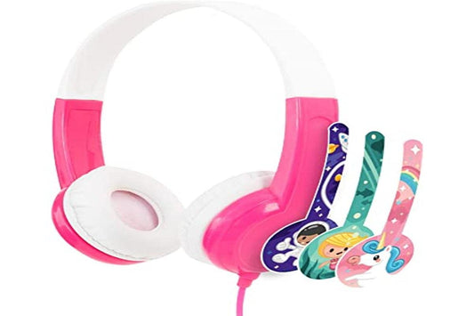Audífonos ONANOFF BuddyPhones Rosas con Límite de Volumen y Protección para Niños