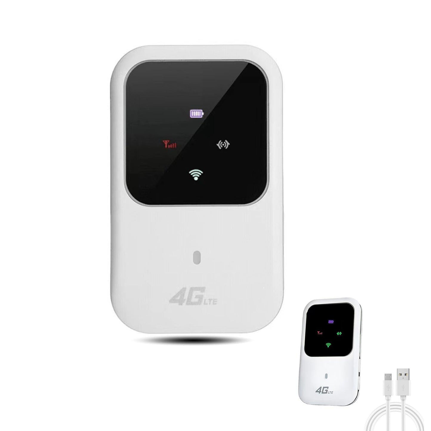 Enrutador 4G LTE Mini WiFi Inalámbrico Blanco con Ranura para Tarjeta SIM Desbloqueado 2.4G para Viajes