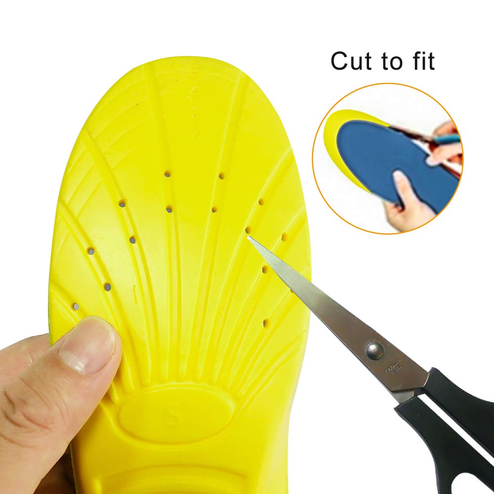 Plantillas VoMii Azul Espuma Viscoelástica para Fascitis Plantar para Mujer, Hombre o Niño