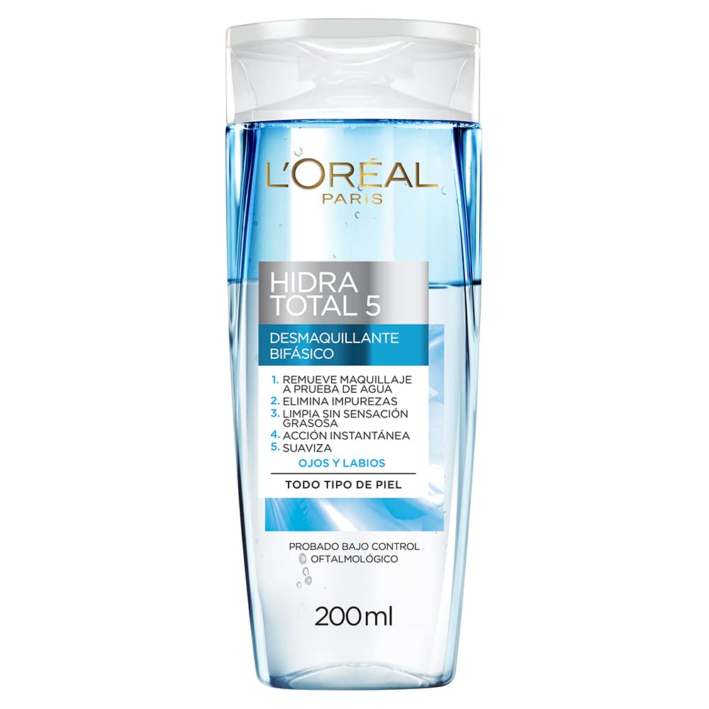 L'Oréal Paris Serum de Ojos Anti Líneas de Expresión Revitalift Ácido Hialurónico, 20 ml + Desmaquillante Bifásico 200ml