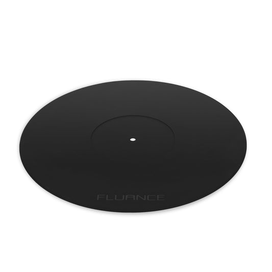 Tapete Giratorio Fluance Negro Diseño de Silicona Grado Audiófilo para Reproductores de Vinilo