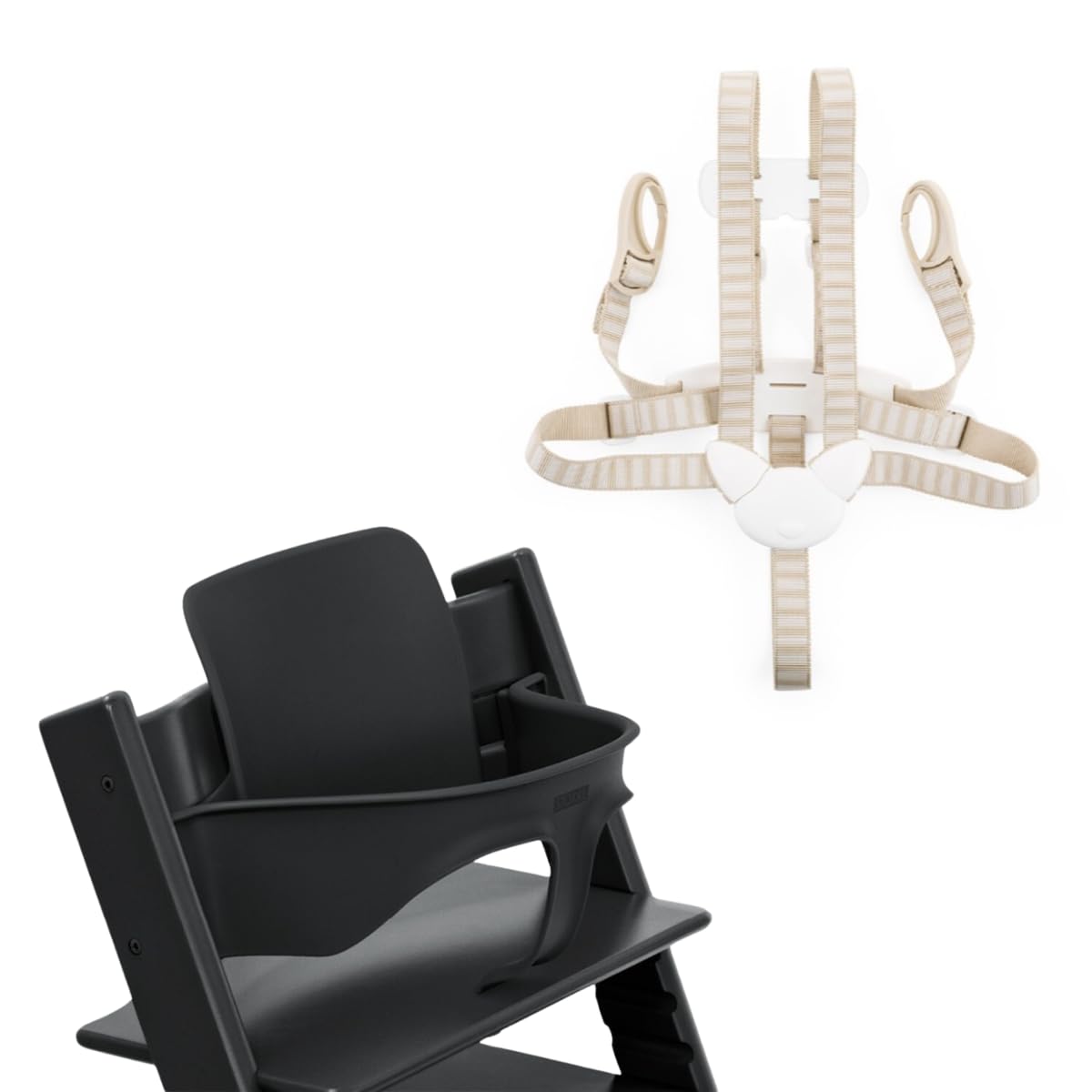 Baby set con arnes para silla stokke tripp trapp - Negro