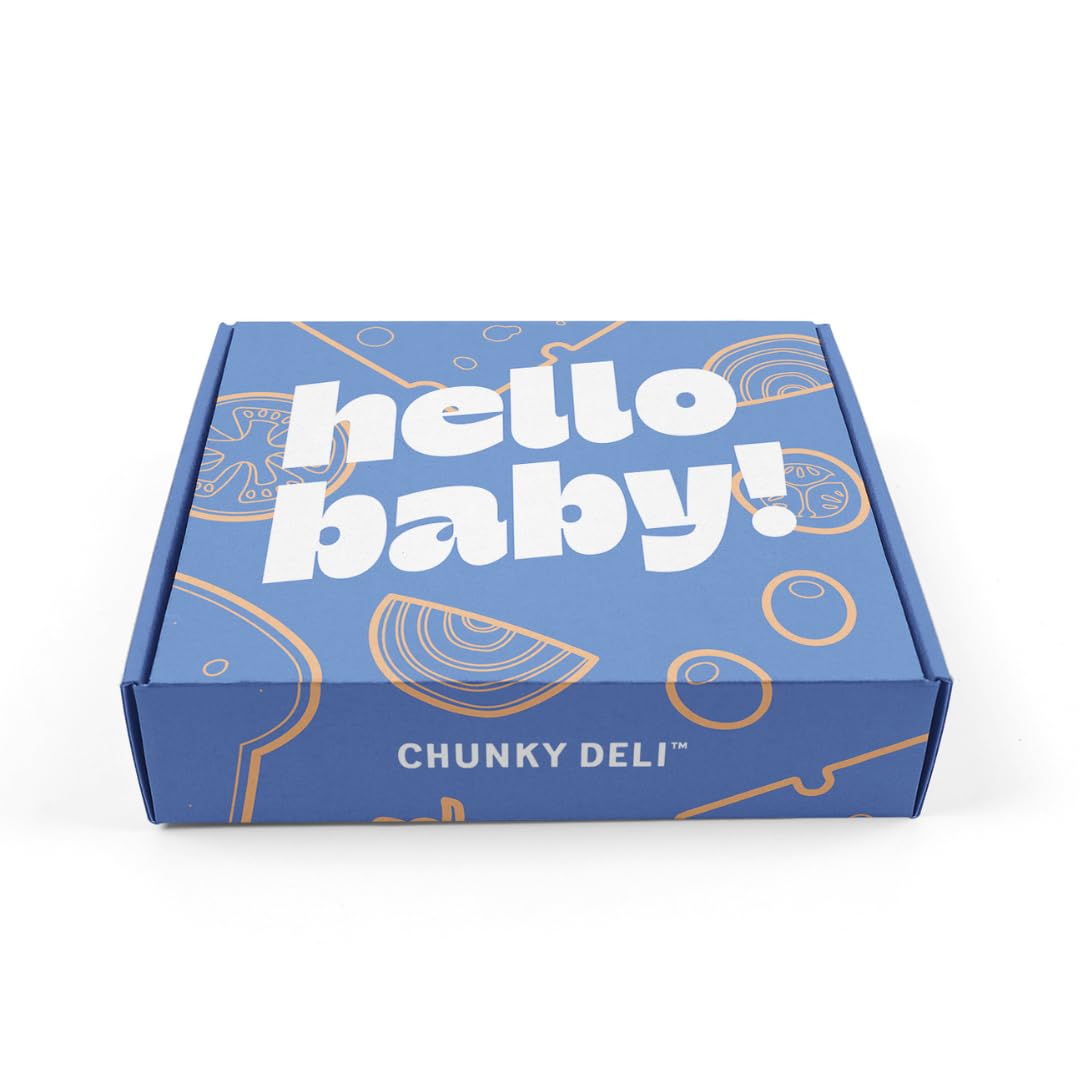 BlueMilk Pasta - Caja de regalo para bebé con overol de overol, tarjetas de contraste y tarjeta