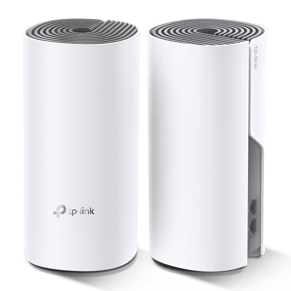 TP-Link Deco Sistema WiFi Mesh (o en malla) para todo el hogar: alcanza hasta 867 Mbps, itinerancia sin interrupciones, cobertura de hasta 2800 pies cuadrados.Funciona con Alexa.Blanco(Deco E4 2 Pack)