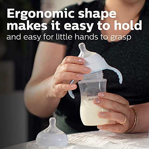 Biberón Natural Philips AVENT Rosa con Pezón de Respuesta Natural, Juego de Regalo para Bebé