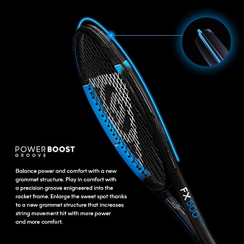 Dunlop Sports FX500 - Raqueta de Tenis, Agarre 4 1/4