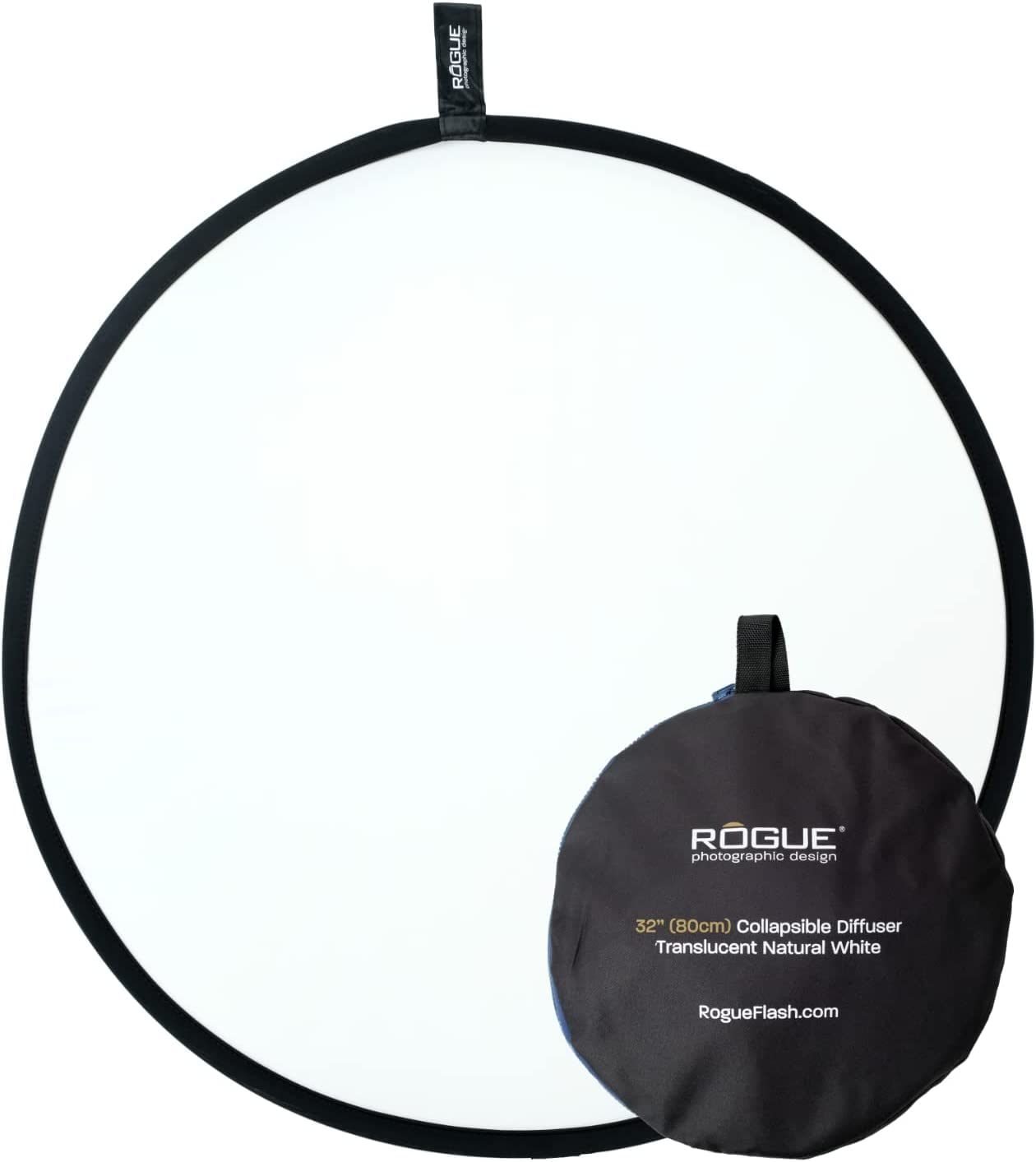 Rogue Difusor plegable de 32 pulgadas, blanco natural translúcido (difusor de 32 pulgadas)
