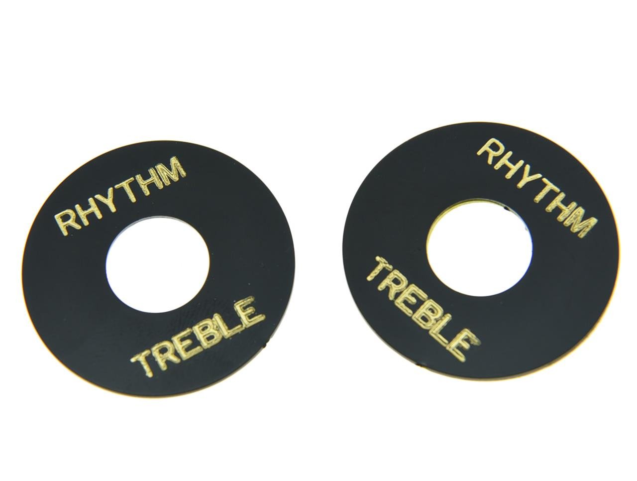 Dopro 2 piezas negras con letra dorada LP interruptor de palanca de guitarra arandela placa de ritmo agudos anillo para Les Paul