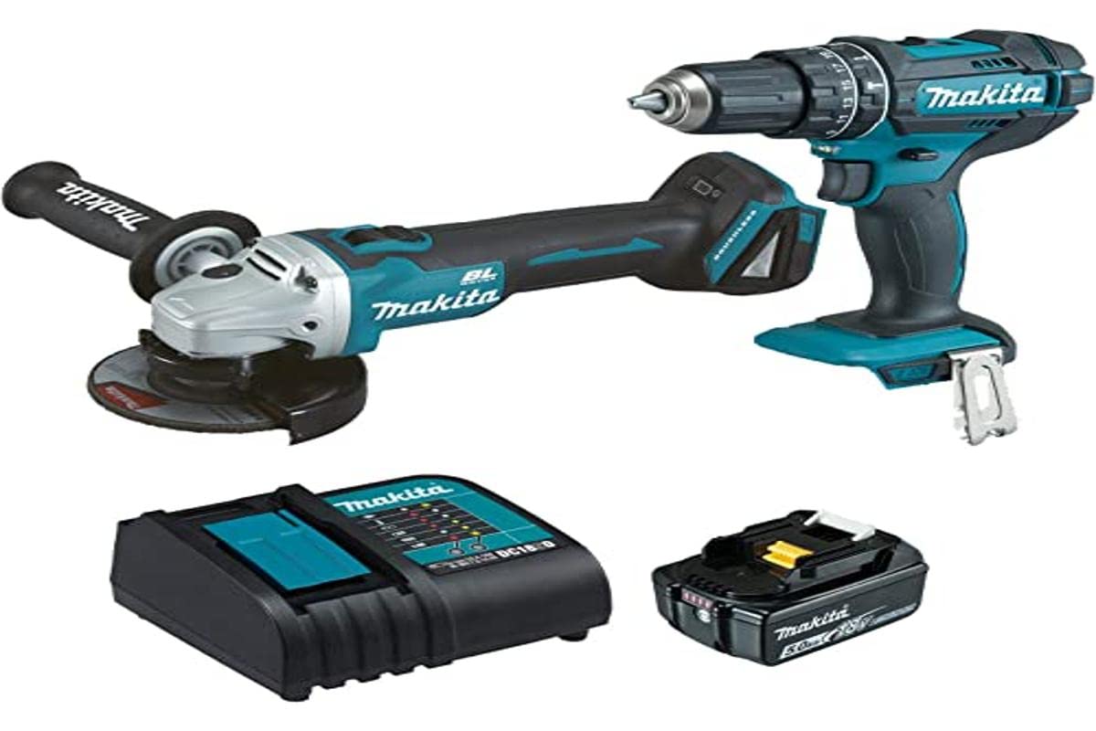 Makita Combo de rotomartillo y miniesmeril 4-1/2 inalambrico 18V DLX2402ST