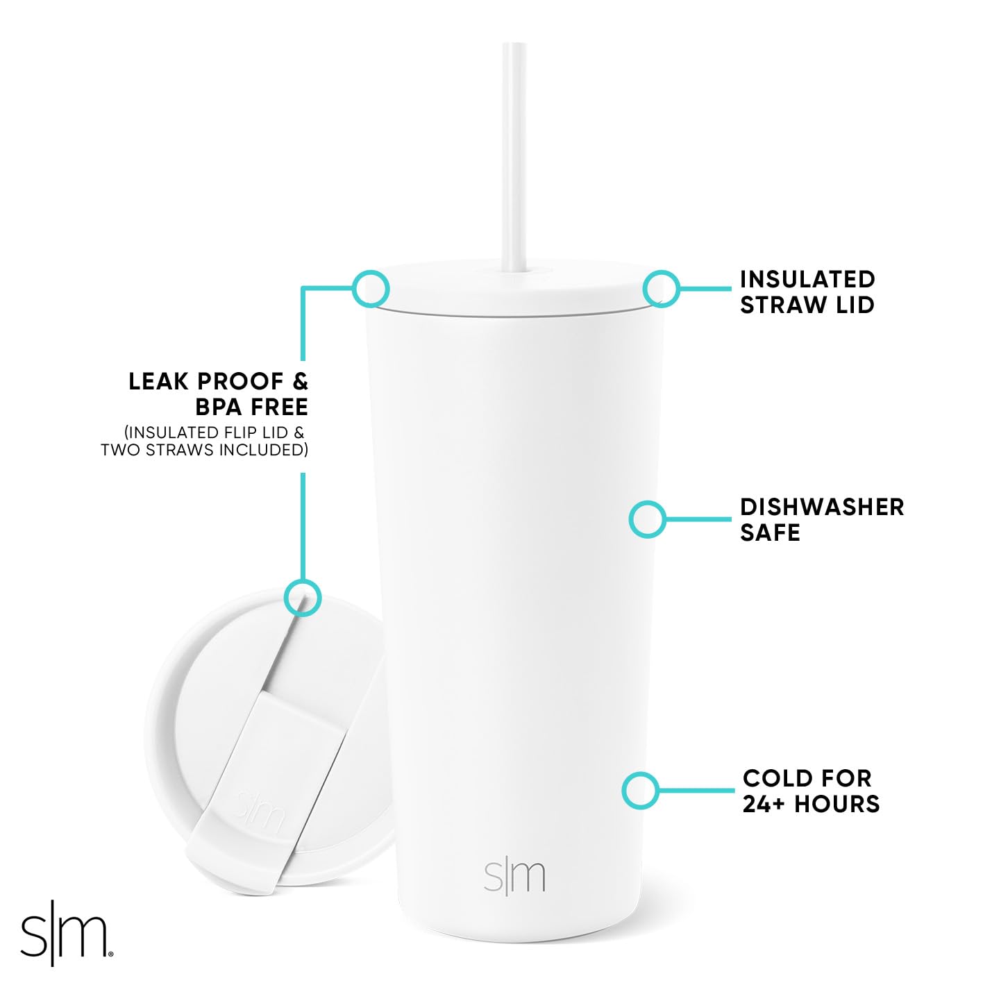 Vaso Aislado Simple Modern Winter White Classic Colección