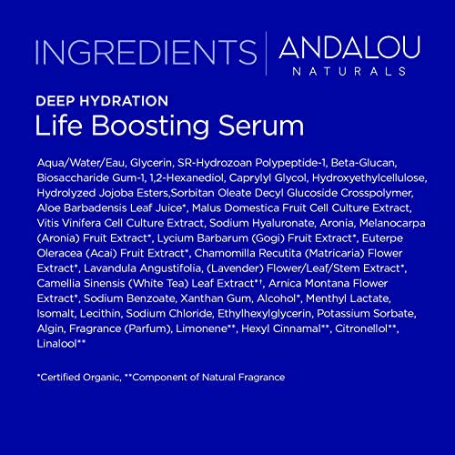 Serum Andalou Naturals para Hidratación Profunda y Vitalidad de la Piel