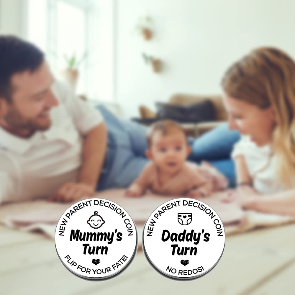 TITTOK - Juego de regalo para el embarazo, regalo para mamá con moneda, regalo para mujeres embarazadas, día de la madre, Rosa+moneda, One Size