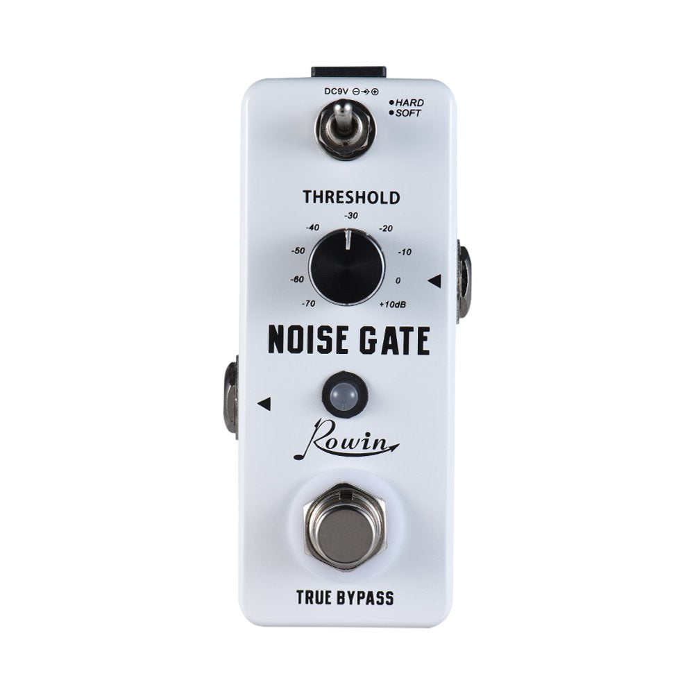 Genérico Pedal de Efectos de Guitarra con reducción de Ruido Noise Gate, 2 Modos, Carcasa de aleación de Aluminio, Bypass Real