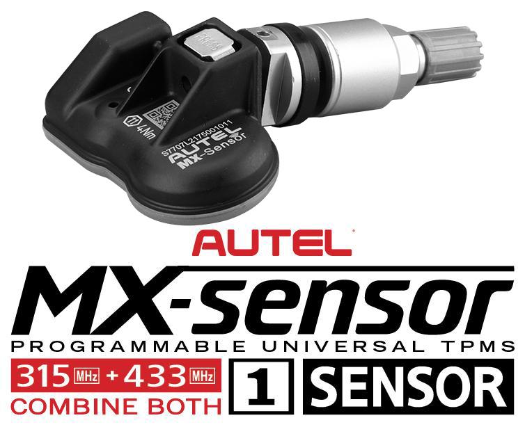 Autel MaxiTPMS MX - Sensor 8 unidades de tallo de metal 315/433MHz TPMS Sensor universal de neumáticos programado por TPMS Tool TS401 TS408 TS501 TS508 TS601 TS608 MK808TS MX808TS MS906TS ITS600