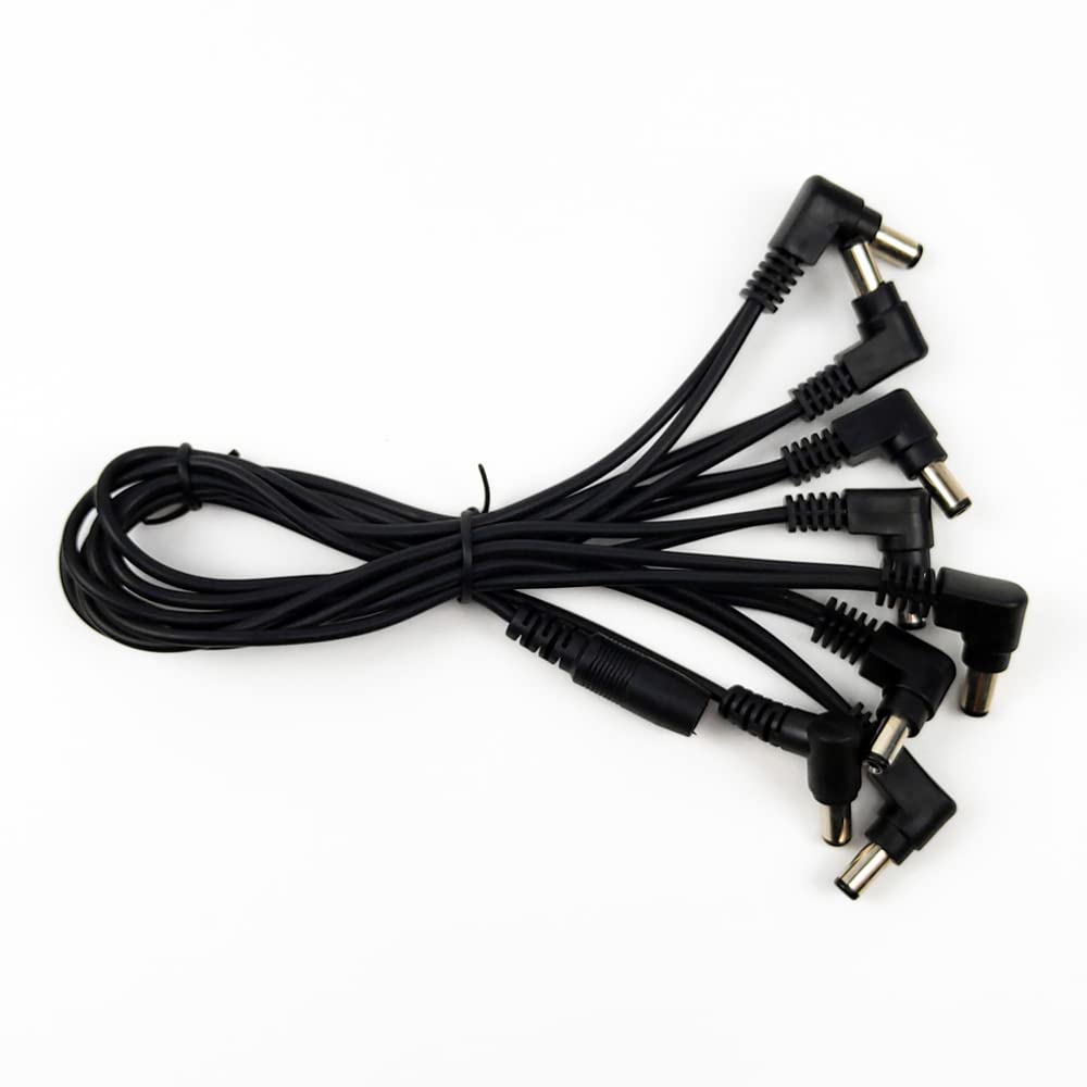 Cable Daisy Chain Pigtone Negro con Efecto de Guitarra para Pedal de 1 a 8 Vías