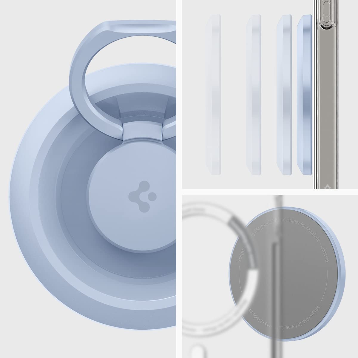 Soporte Magnético para Teléfono Spigen Azul Compatible con MagSafe y iPhone 17/16/15/14/13/12