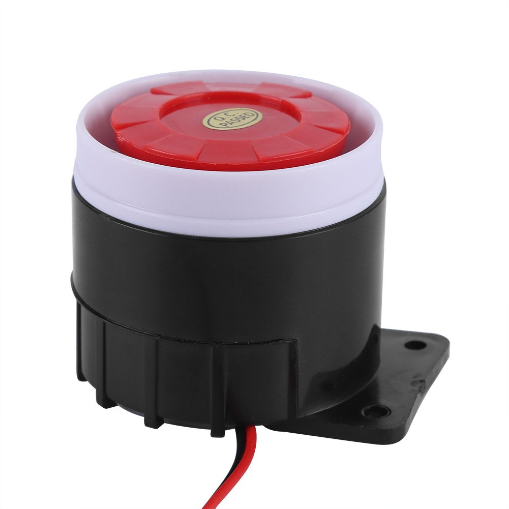 Hztyyier Sirena de Alarma DC 12V Mini Sirena por Cable de Alarma con Sonido de Seguridad para el hogar Kit de Alerta de bocina de 110dB al Aire Libre