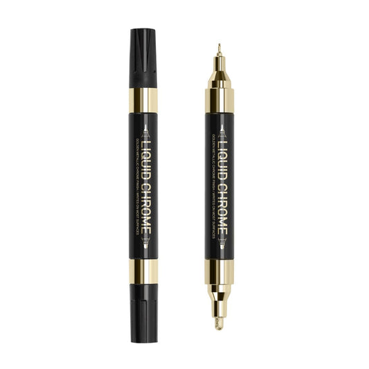 Marcador de Pintura ZEYAR Dorado Brillante Doble Punta Extra Fina y Media