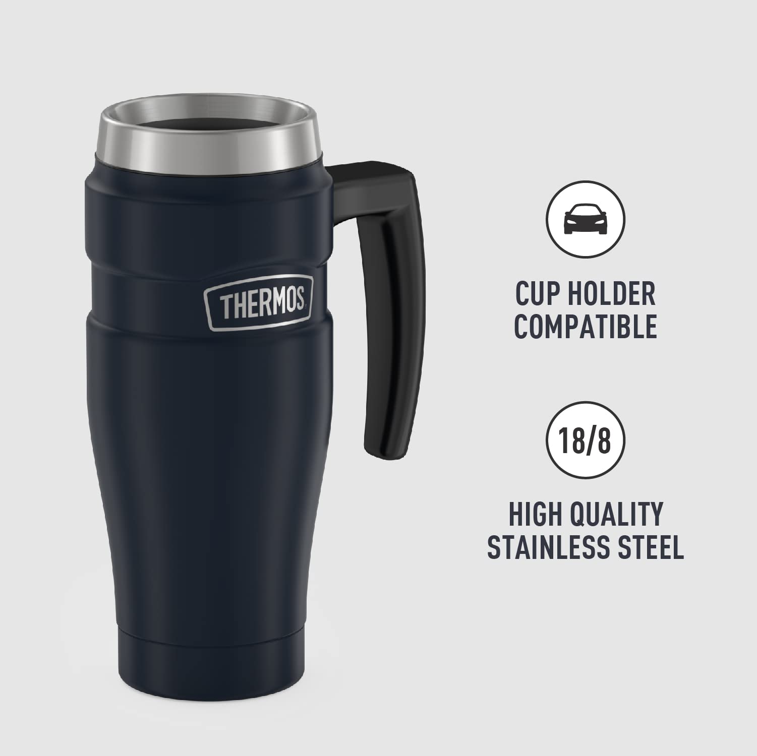 Taza de Viaje Thermos Stainless King azul Mate Aislada al Vacío