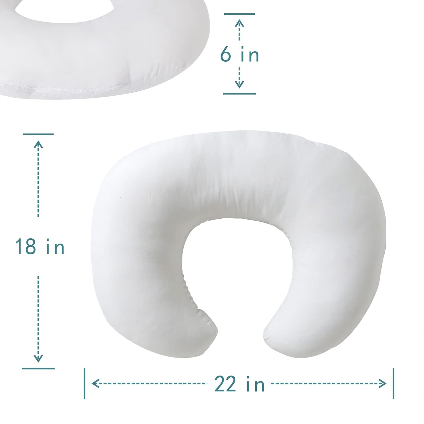 Almohada de lactancia para bebés, niños y niñas, almohadas de lactancia materna para lactancia materna, alimentación biberón (almohada desnuda)
