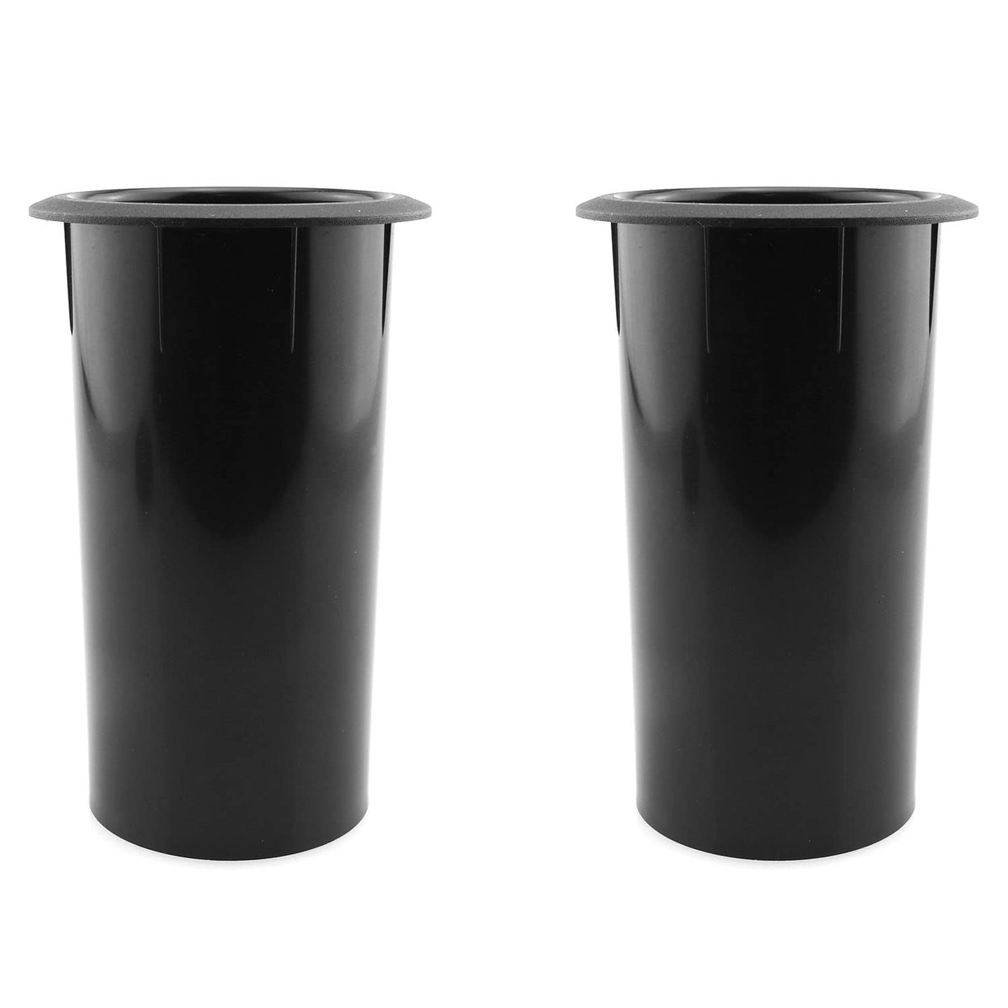 DGZZI - 2 tubos de puerto de altavoz de plástico ABS negro de 111 x 68 mm, 2.68 x 4.37 pulgadas, caja de altavoces, puerto de aire de bajo para altavoz DJ/PA de 2 pulgadas de diámetro de instalación