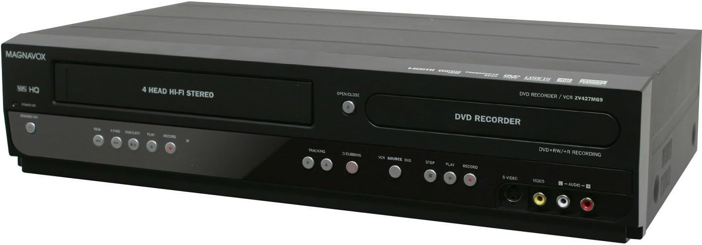 Grabadora VHS a DVD Magnavox HDMI con Mando a Distancia Reacondicionada