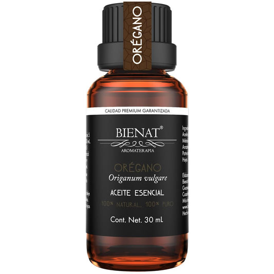 BIENAT AROMATERAPIA Aceite Esencial de Orégano 30mL | 100% Puro y Concentrado | Ideal para Difusor de Aromas, Humidificador, Aromaterapia, Masajes, Meditación, Jabones y Velas | Esencia Natural en Gotas