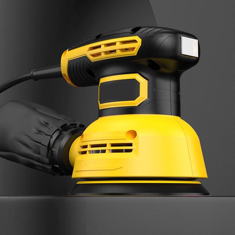 Lijadora Orbital, 6 Velocidades, 320W,12000 RPM,6 Velocidades Variables con 4 Papeles de Lija, Recogida de Polvo, Lijadora Eléctrica Ideal para Superficies de Madera y Acero