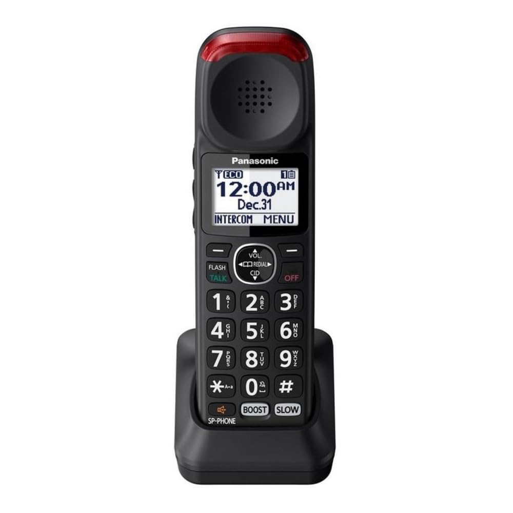 Panasonic KX-TGM430B Link2Cell Amplificador de Bluetooth teléfono inalámbrico con contestadora, 1 Auricular, Negro, Auricular Adicional Opcional para KX-TGM430B, Negro