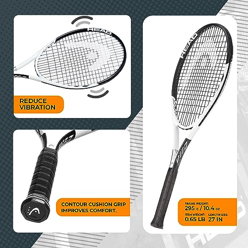 HEAD Geo Speed - Raqueta de Tenis para Adultos, diseño de Cabeza preencordada, 27.5 Pulgadas, Agarre de 4 3/8 Pulgadas
