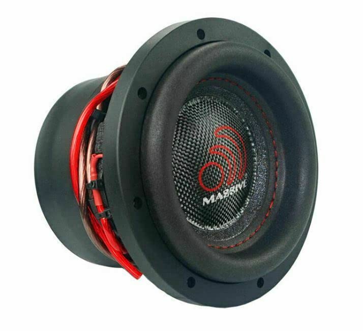 Massive Audio SUMMO64XL - Subwoofer de audio para coche de 6.5 pulgadas, alto rendimiento para coches, camiones, jeeps, 6.5 pulgadas, 150 W RMS, 300 W MAX Dual 4 Ohm, bobina de voz de 1.5 pulgadas. Se
