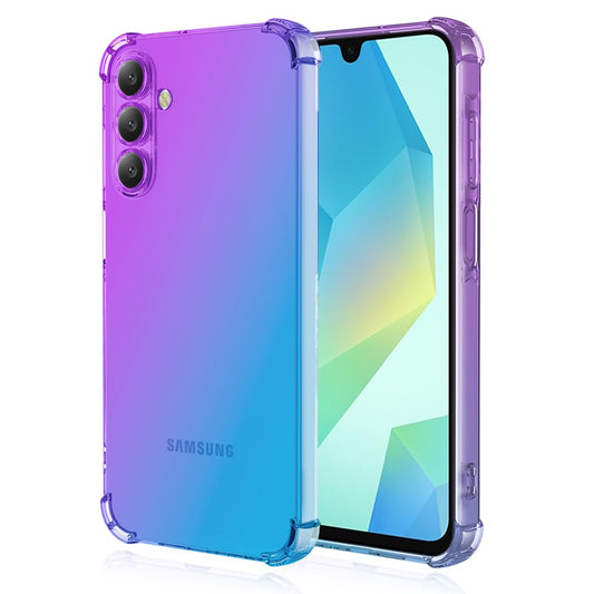 DABUNA Funda para Samsung Galaxy A16 5G Case Uso Rudo,Transparente Colores Degradados Protectora de Cámara Anticaída Carcasa Bumper(Púrpura Azul)