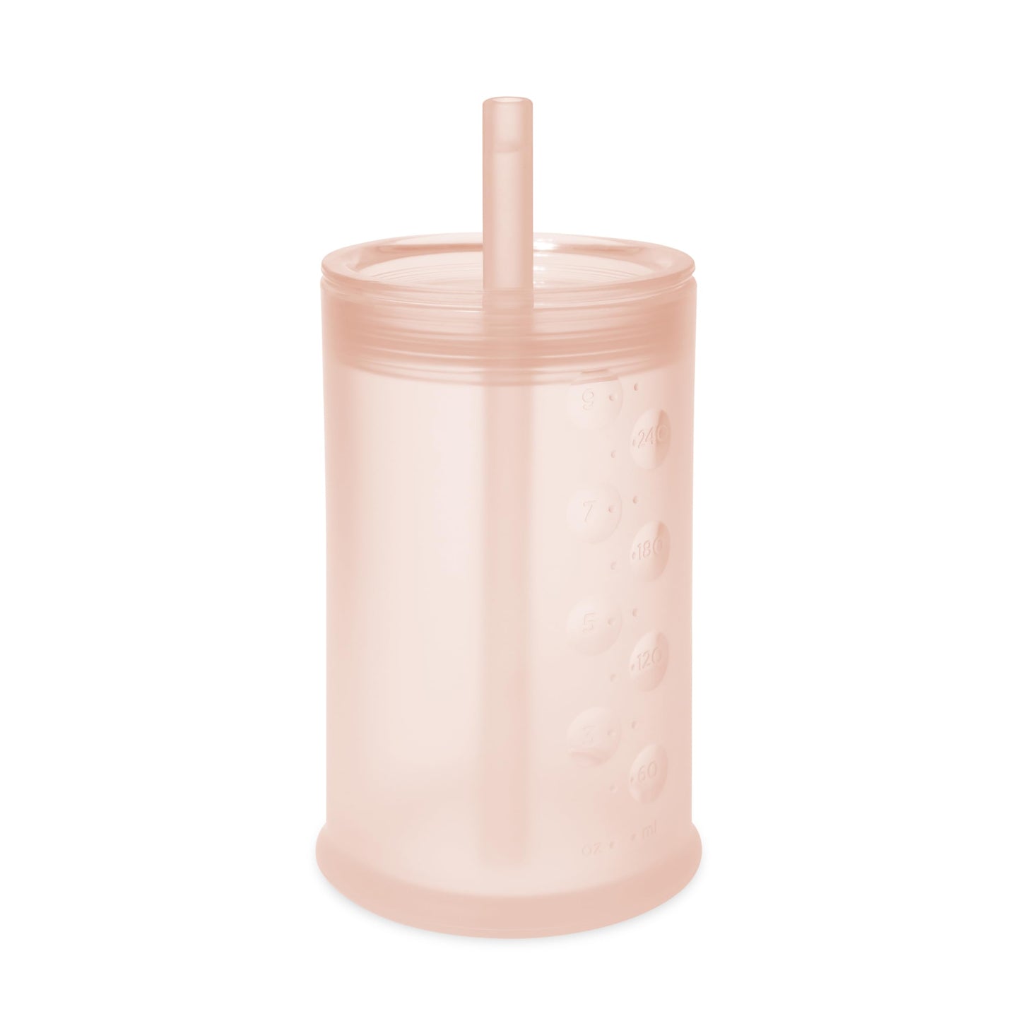 Olababy Taza de Entrenamiento de Silicona Vista Transparente con Tapa de Pajita | Entrenador Sippy para Niños Pequeños 12m+ | Tazas Irrompibles para Beber Agua para Niños 2a+ | Suministros de Destete