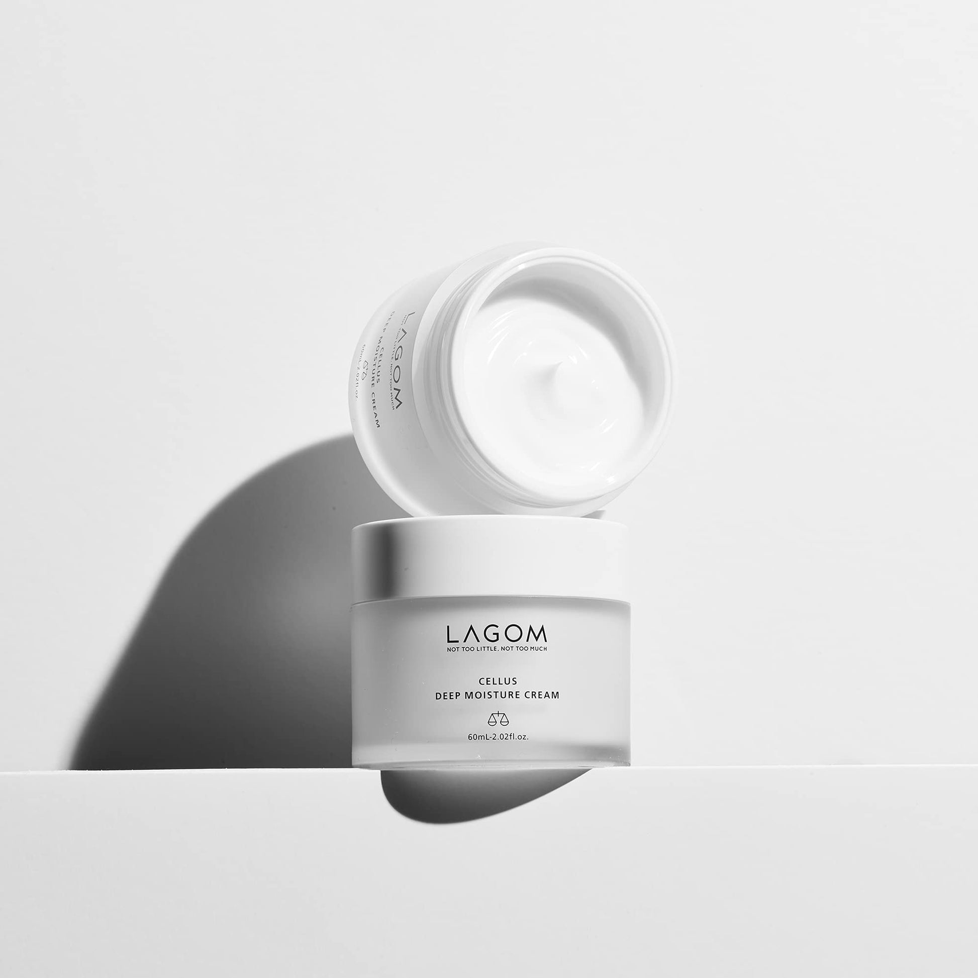 LAGOM Cellus Deep Moisture Cream Humectante Vegano Natural Aceite De Jojoba Ceramida Pantenol Sin Aroma Herbal Loción Hidratante Cara Sedosa Para Toda Piel Facial Sensible Seco Graso 60ml 2.02oz