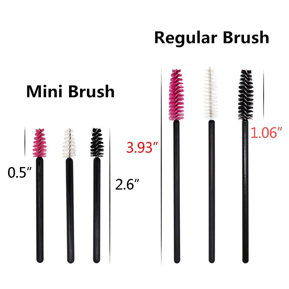 400 Pack Mini Mascara Wands, Disposable Small Lash Brushes for Lower Lashes Eyelash Extensions Makeup Applicators Tool