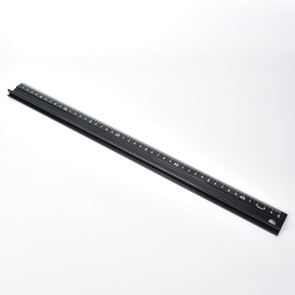 Regla de Corte de Aleación Herramienta de Medición Aluminio 45 cm
