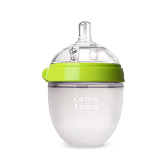 Biberon de silicona de 150 ml, anillo de color verde