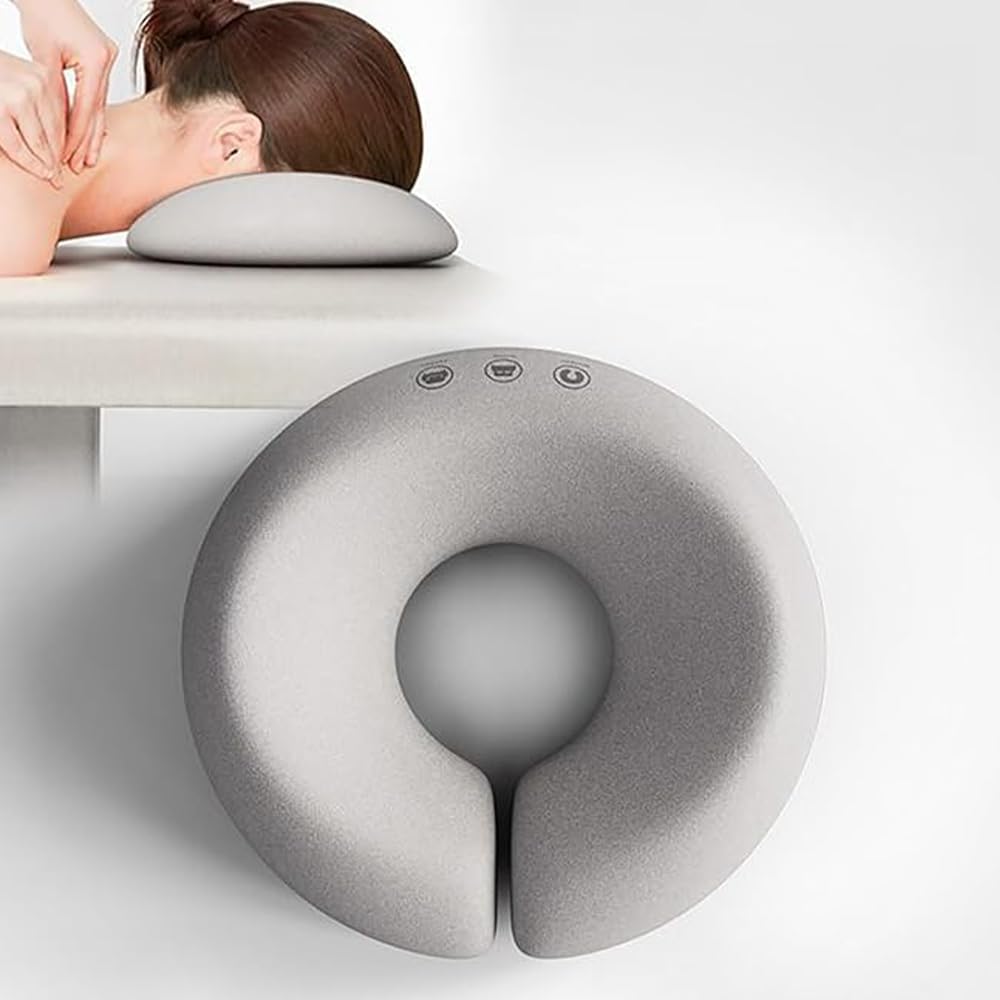 Almohada de Masaje Viscoelástica OULIGET SPA Beauty Face Relax Negra para Salón de Belleza