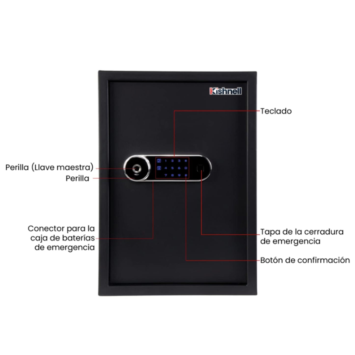 Kishnell | Caja Fuerte Seguridad Grande Huella Y Luz Smith 50EDJ