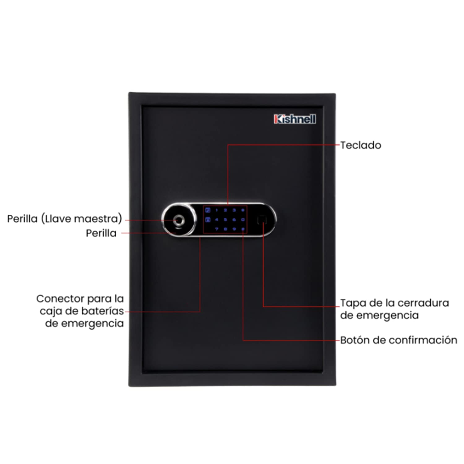 Kishnell | Caja Fuerte Seguridad Grande Huella Y Luz Smith 50EDJ
