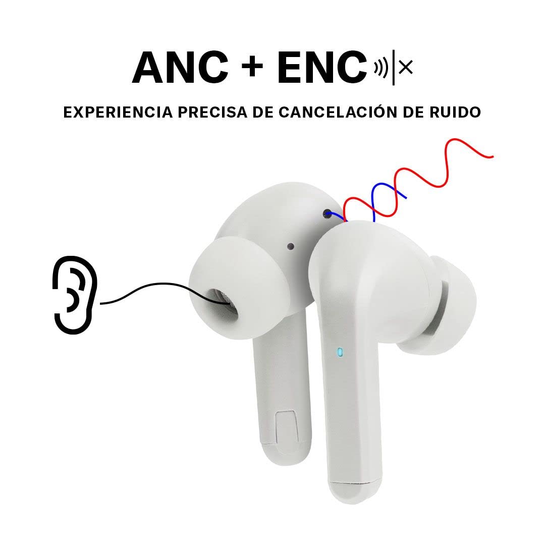 Billboard Audífonos Inalámbricos Earbuds Soul con Cancelación De Ruido, Controles Táctiles, Micrófono Incorporado para Llamadas, Base Recargable, Batería De hasta 45 Horas De Duración