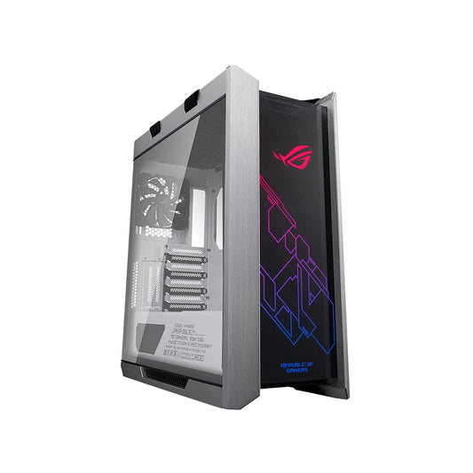 ASUS Gabinete Gaming ROG Strix Helios White, RGB, Media Torre ATX/ETX, Vidrio Templado, Marco de Aluminio, Soporte de GPU, Soporte para radiador de 420 mm y Aura Sync