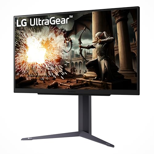 LG 27GS75Q-B - Monitor para juegos Ultragear QHD (2560x1440), 180Hz (O/C 200Hz), 1ms, IPS, NVIDIA G-SYNC, AMD FreeSync, HDR10, soporte de inclinación/altura/pivote, HDMI, DisplayPort, negro