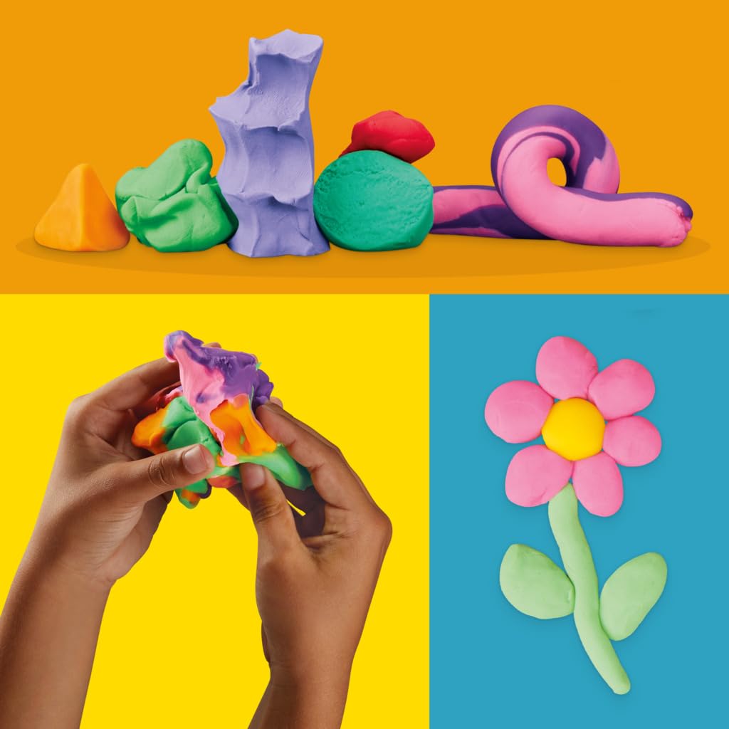 Súper Pack de Colores Play-Doh en Surtido Variado para Manualidades Infantiles 22 Latas de 57 y 113 Gramos para Juguetes Preescolares