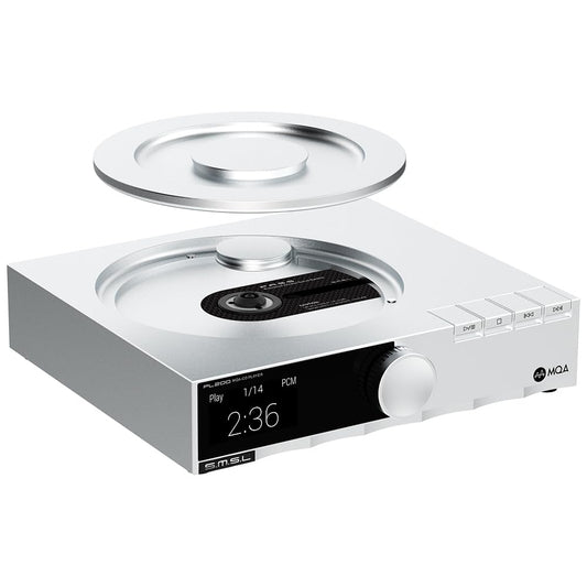 SMSL PL200 MQA Reproductor de CD Tocadiscos HiFi Lossless AK4499EX Chip Bluetooth Reproducción Decodificación Amplificador de auriculares con mando a distancia (Plata)