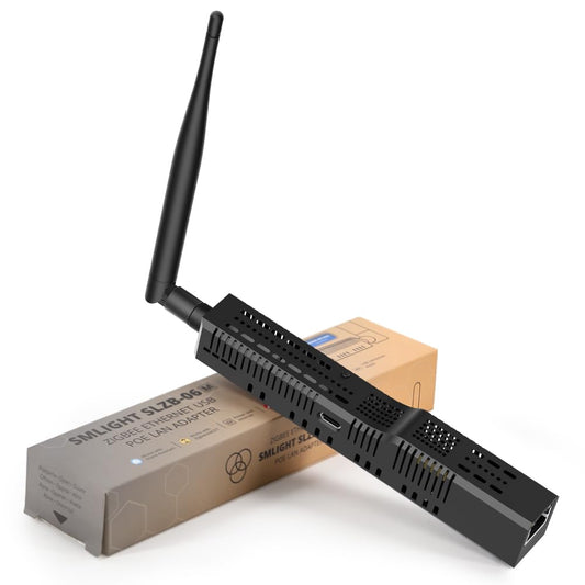 LOAMLIN SMLIGHT SLZB-06M - Un adaptador Zigbee 3.0 a Ethernet, USB y WiFi con soporte PoE, funciona con Zigbee2MQTT, asistente doméstico, ZHA