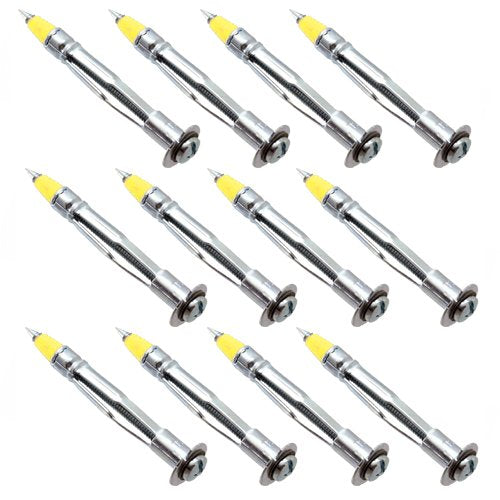 Topzone - Anclaje de pared de acero hueco de 38 mm chapado en zinc con tornillos, 1/8" inch